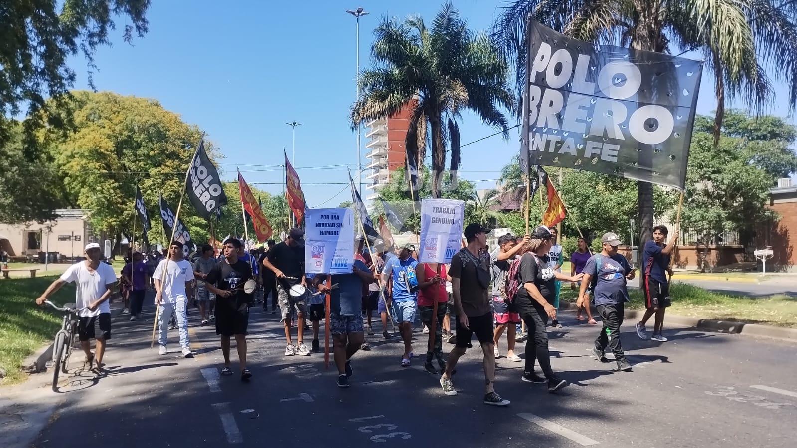 Queremos una Navidad sin hambre el Polo Obrero se manifestó frente